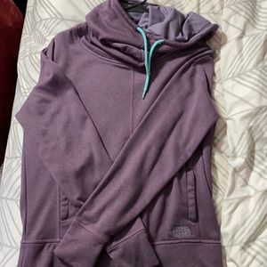Purple north face hoodie